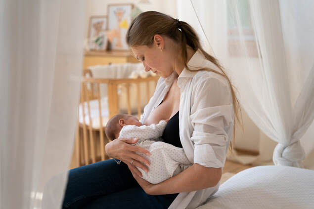 Photo of a woman breastfeeding